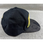 Top Level Mexico Snapback Hat Black Gold Embroidered Mexican Flag Eagle Cap