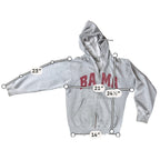 Alabama Crimson Tide Hoodie Mens Medium Gray Full Zip MV Sport College NCAA