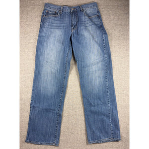 Lucky Brand 181 Relaxed Straight Jeans Mens 31x34 Blue 100% Cotton Denim