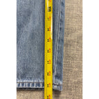 H&M Baggy Jeans Mens 34x32 Light Wash Custom Rose Embroidery Skater Y2K