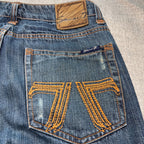 Seven7 Premium Jeans Womens 31 Tall Bootcut Y2K 37.5 Inseam Embroidered