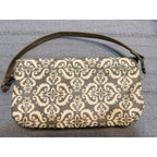 Petunia Pickle Bottom Gray Cream Damask Diaper Bag Clutch Baby Travel Bag