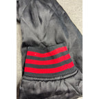 Adidas Chicago Bulls NBA Quilted Satin Bomber Jacket Black Red L 2013 Trefoil