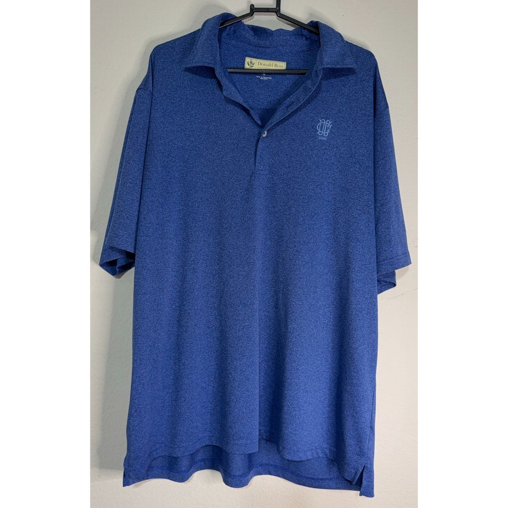 Donald Ross Golf Polo Lot Mens XL Orange Blue Striped Performance Shirts 1896