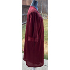Vintage Henson Kickernick Nightgown Peignoir Robe Set M Burgundy Lace Nylon