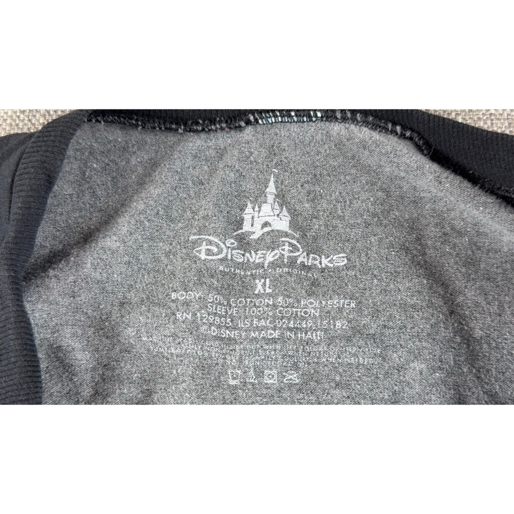 Disney Parks Walt Disney World 1971 Mickey Mouse Raglan Shirt Mens XL Gray