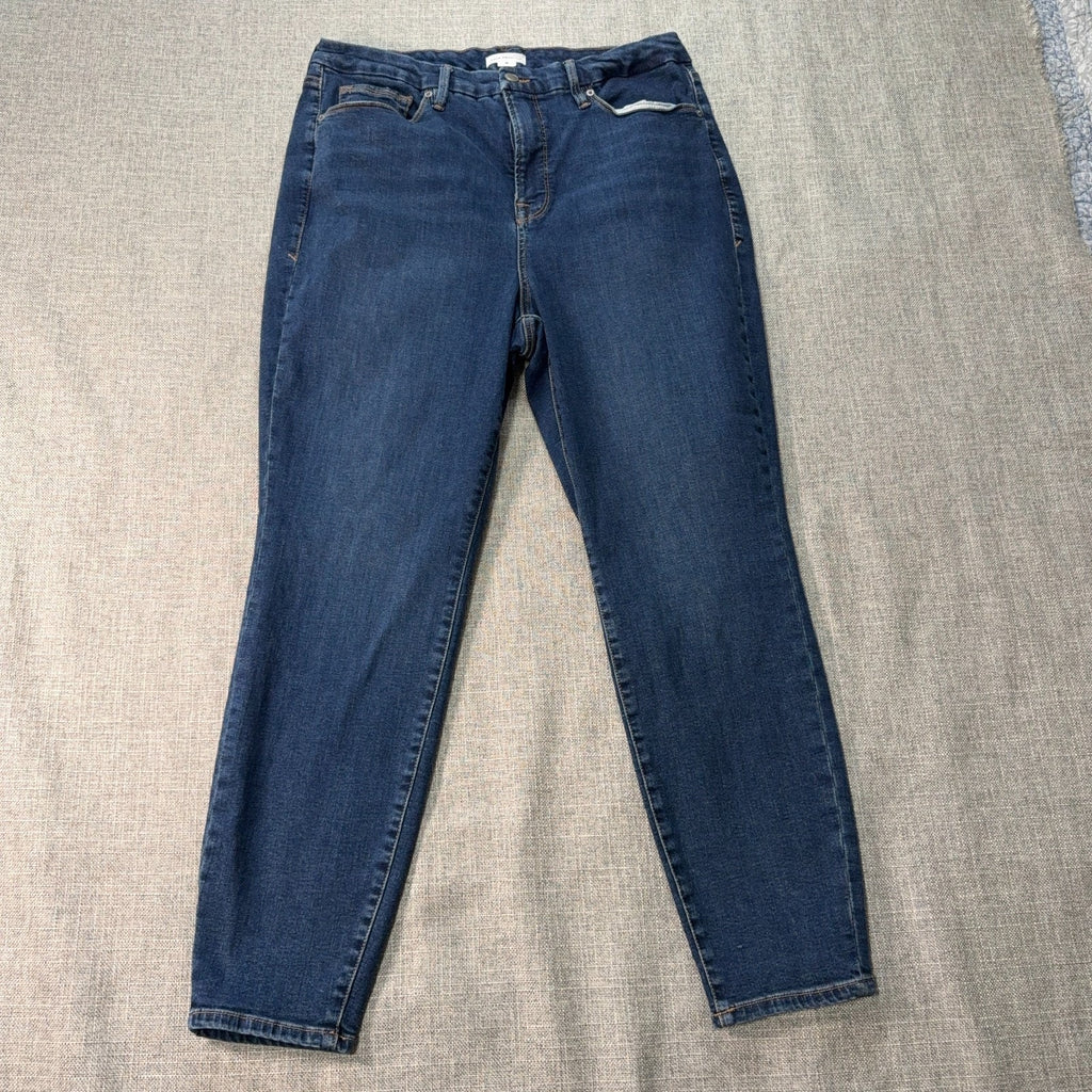 Good American Good Legs Jeans Women 18 High Rise Skinny Ankle Blue509
