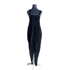 Black Lagenlook Wide Leg Overall Jumpsuit Boho Minimalist
