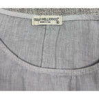 Terzo Millennio Linen Maxi Dress M Gray Ruffle Hem Made in Italy Lagenlook
