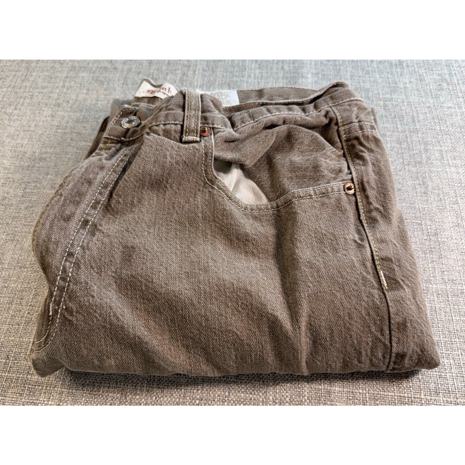 Member's Property Jeans Mens 36x32 Gray Brown Relaxed Straight Y2K Baggy Denim