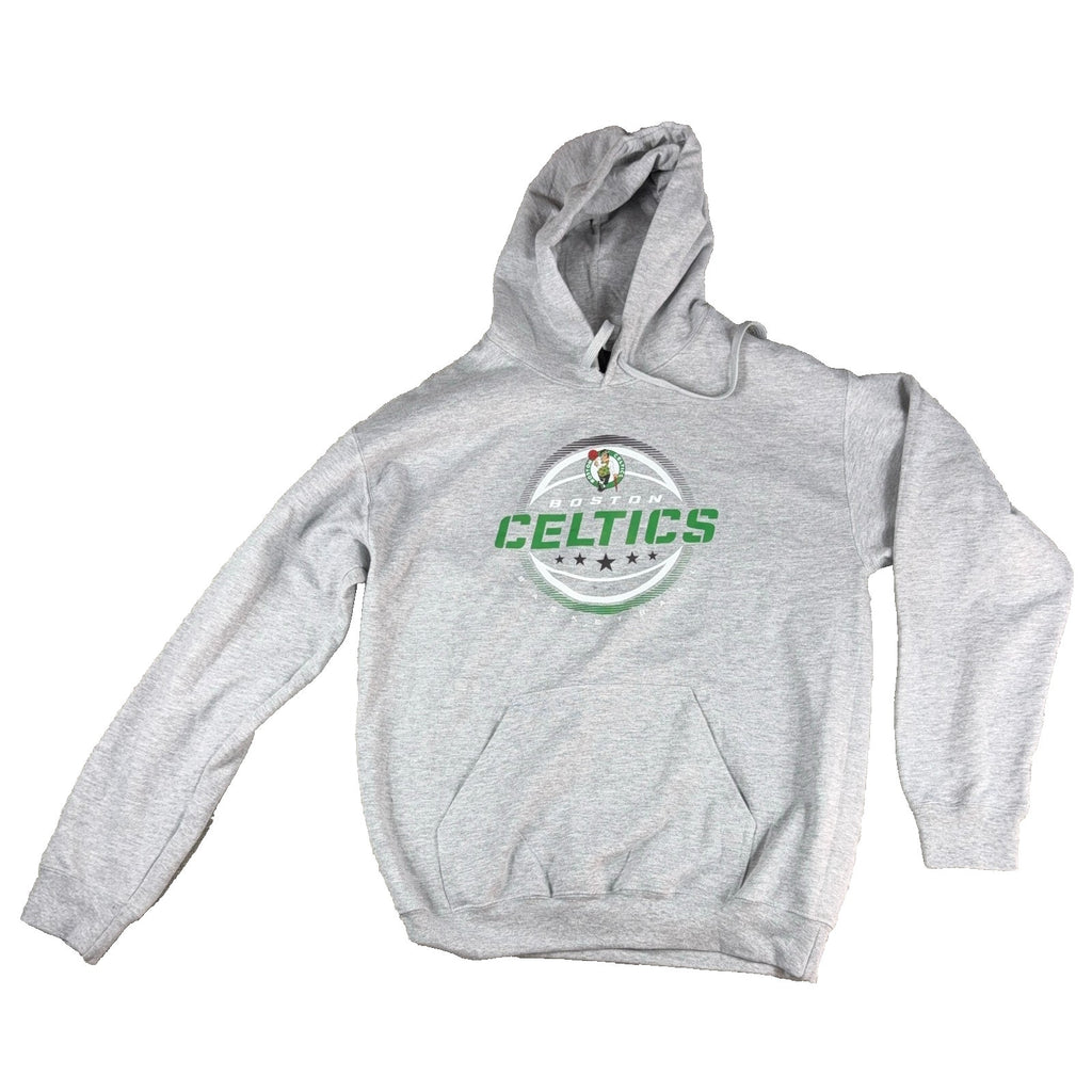 Boston Celtics Hoodie Mens M Gray NBA Gildan Pullover Basketball Sweatshirt