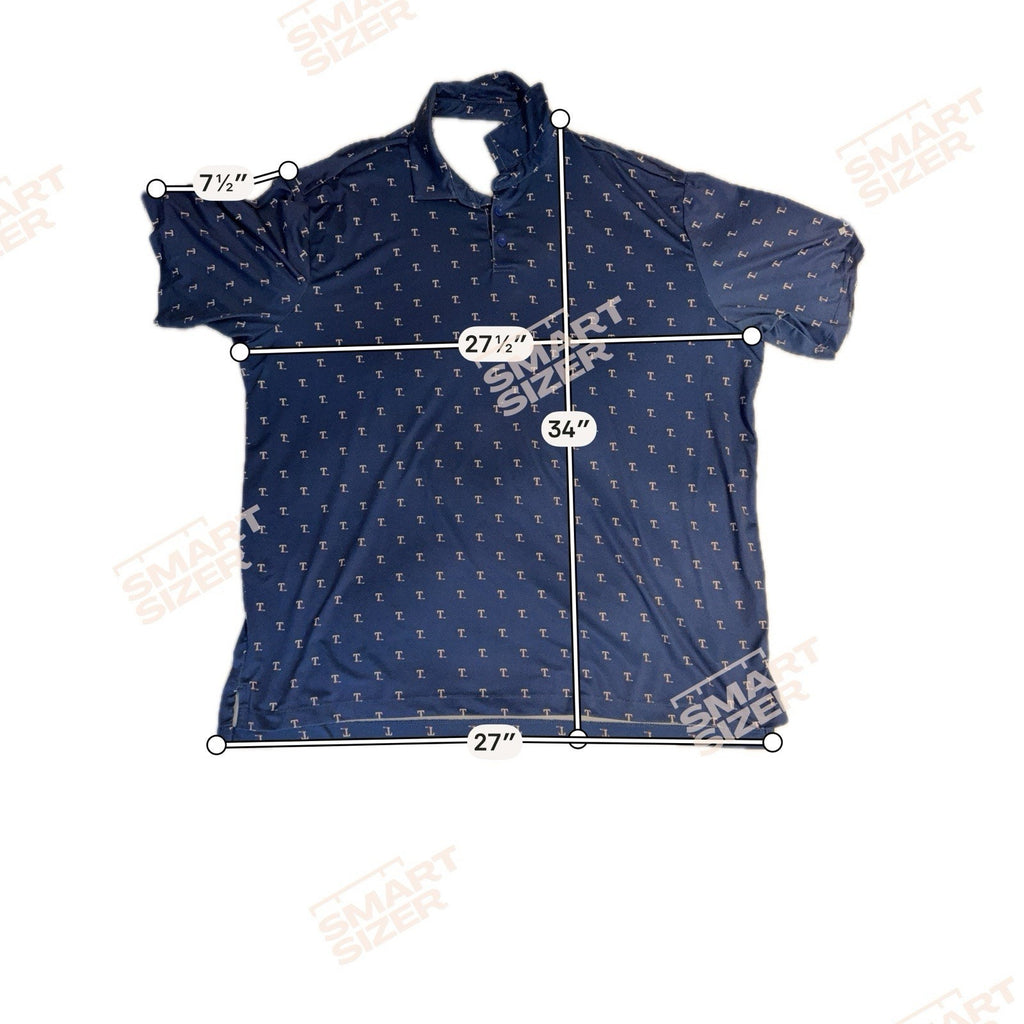 Columbia Golf Texas Rangers Polo Shirt XXL Blue All Over Print Performance MLB
