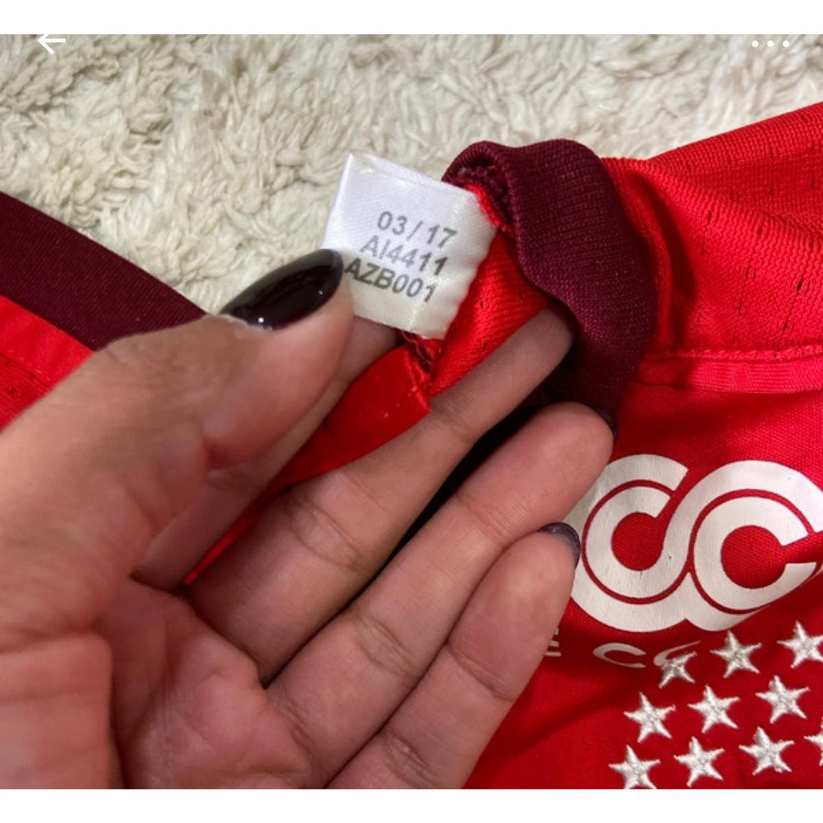 Adidas America de Cali 2017-18 Home Soccer Jersey Pepsi Red Men’s XL