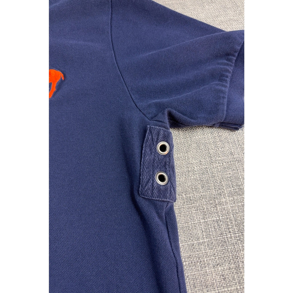 Polo Ralph Lauren Big Pony Polo Shirt Navy Orange #3 Rugby Style 22.5x31.5