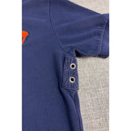 Polo Ralph Lauren Big Pony Polo Shirt Navy Orange #3 Rugby Style 22.5x31.5