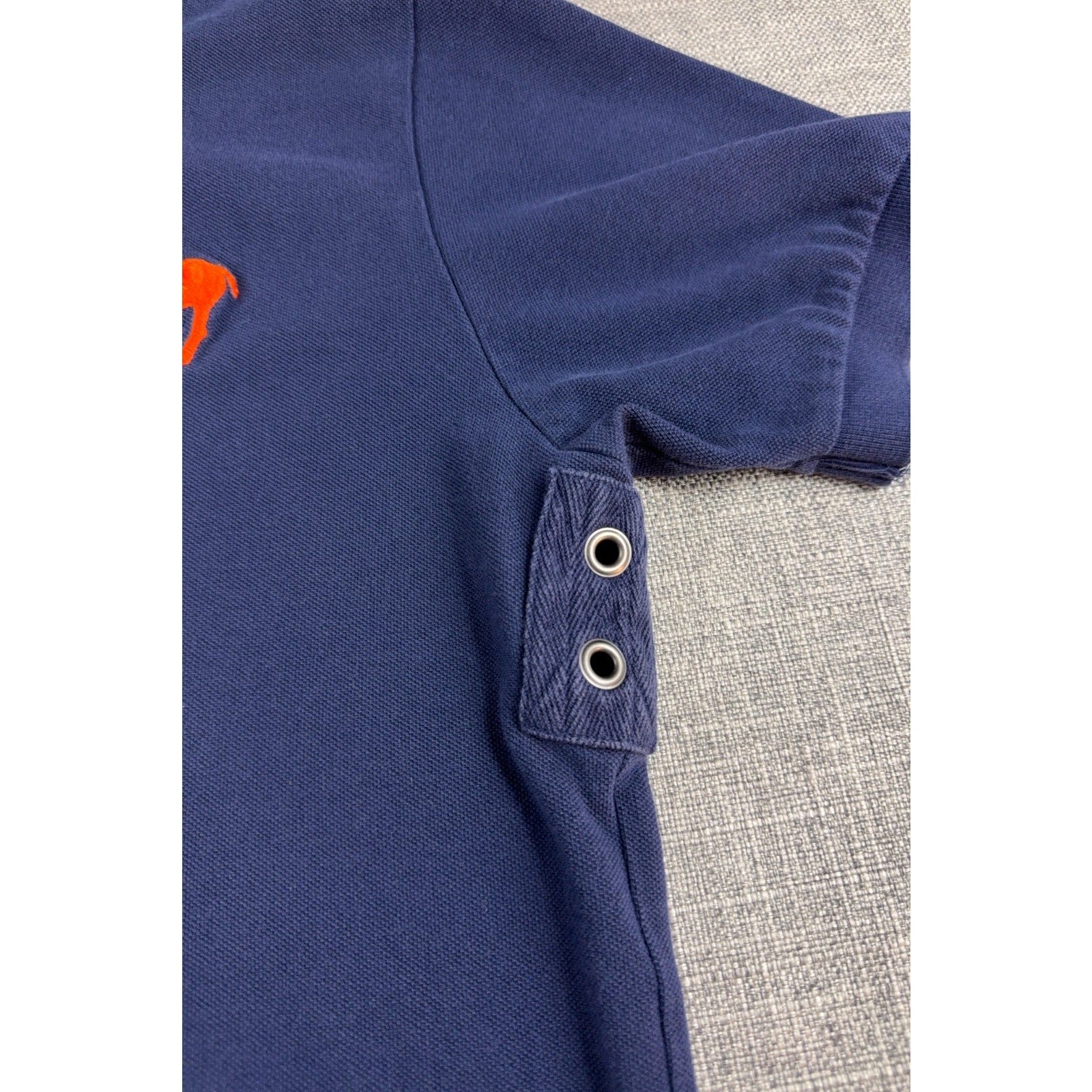Polo Ralph Lauren Big Pony Polo Shirt Navy Orange #3 Rugby Style 22.5x31.5