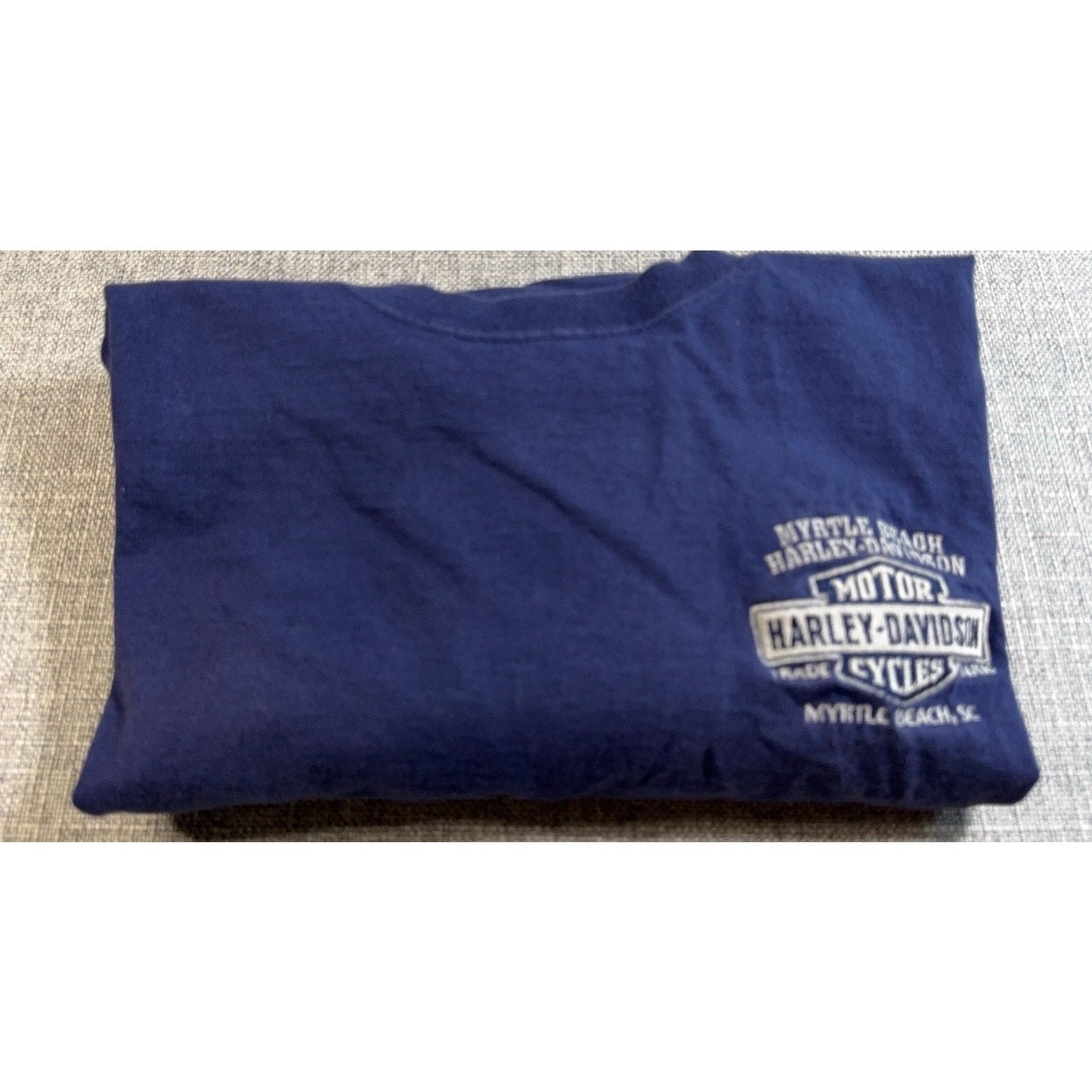 Harley Davidson Myrtle Beach T Shirt Men XL Navy Embroidered Logo South Carolina