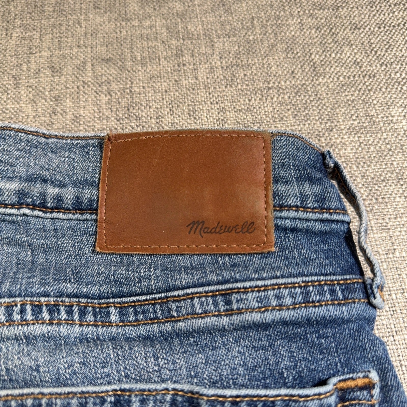 Madewell Mens Slim Jeans 33x32 Blue Distressed Medium Wash Denim Pants