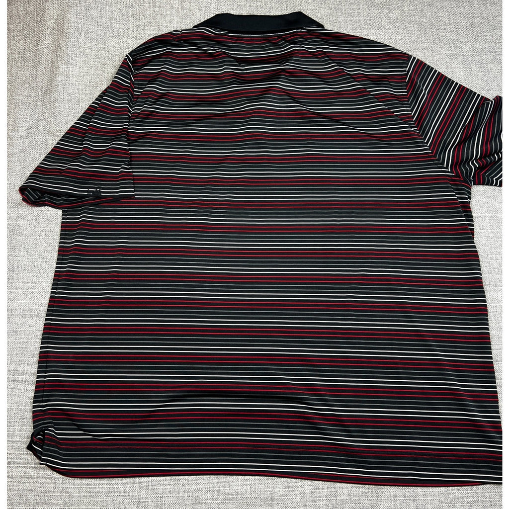 Ohio State Buckeyes Cutter & Buck DryTec Polo Men's XXL Black Striped NCAA