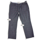 Lands' End Women's 12P Gray Pink Windowpane Plaid Mid Rise Trouser Pants
