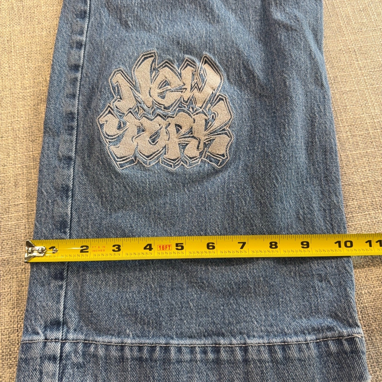 Hollister Super Baggy Jeans 32x32 Y2K Skater Wide Leg New York Embroidered