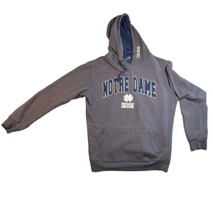 Notre Dame Fighting Irish Hoodie Mens M Embroidered Stadium Athletics Gray