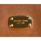 Michael Kors Cindy LG Dome Crossbody Bag Brown Saffiano Leather 35S6GCPC3L