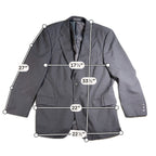 Bernhard Altmann Blazer Mens 42R Charcoal Gray Pinstripe Wool Blend Suit Jacket
