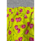 PINK Victoria’s Secret Cherry Print Sleep Shorts Womens Large Neon Yellow