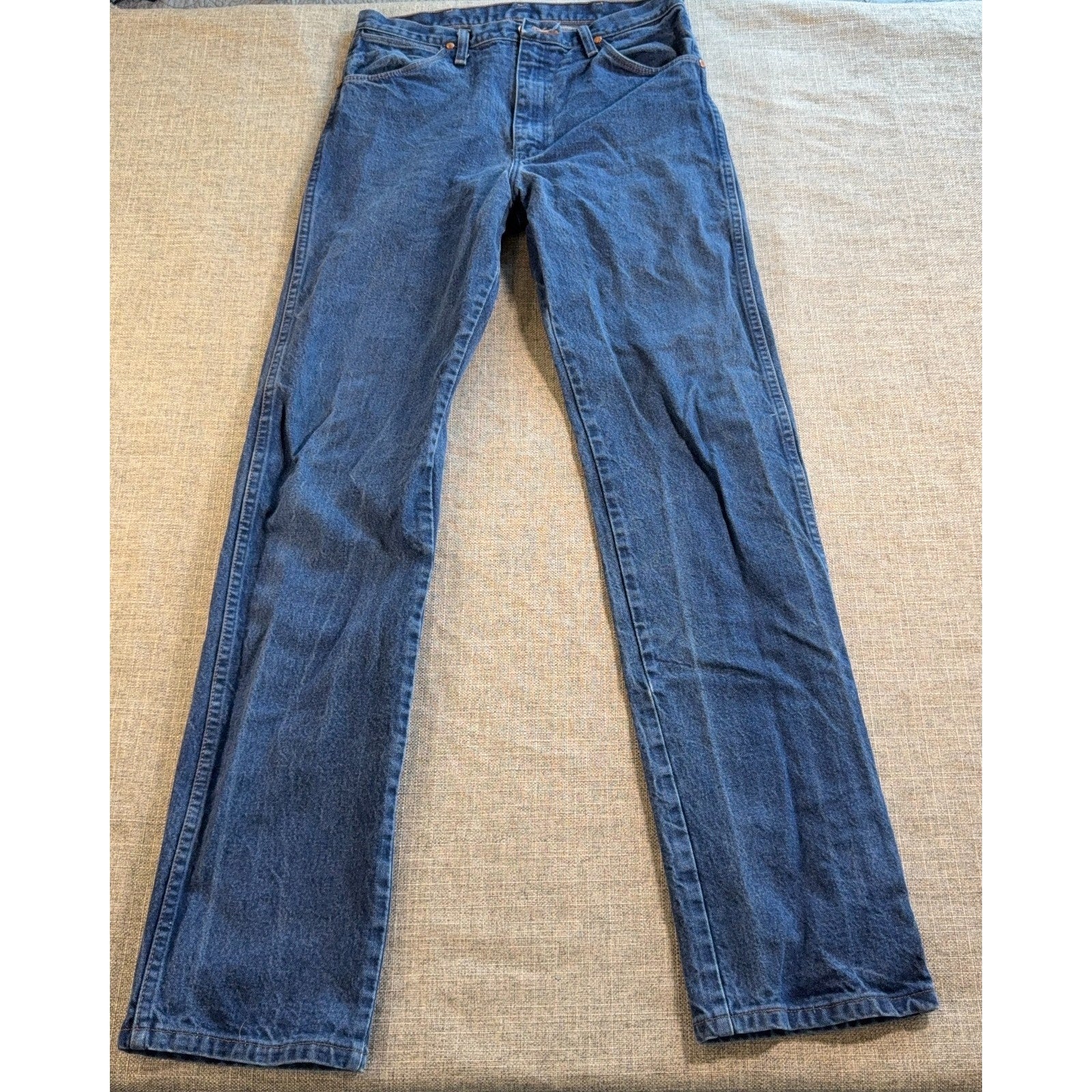 Wrangler 13MWZ Cowboy Cut Jeans Mens 33x36 Blue Denim Original Fit Western USA