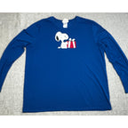Nite Nite Munki Munki Peanuts Snoopy Christmas Sleep Shirt Women's XXL Blue
