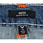 True Religion Rocco Relaxed Skinny Jeans Mens 44 Blue Orange Contrast Stitch