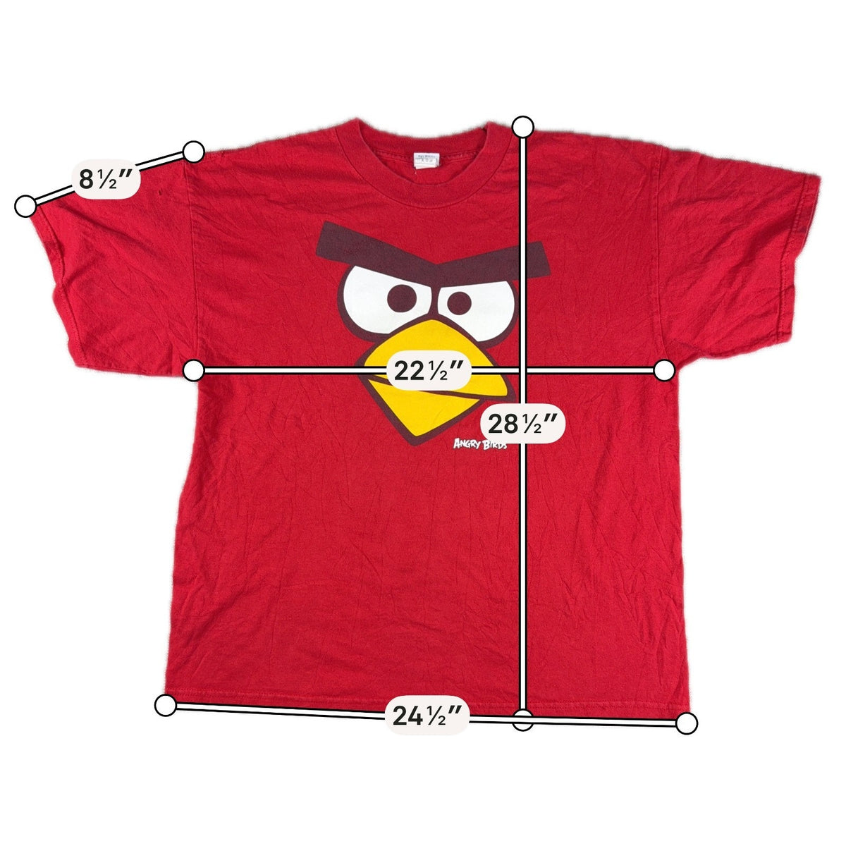 Angry Birds Red Graphic T Shirt Mens XL Fifth Sun Rovio Gamer Y2K 2010s Tee