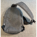 Gray Sling Backpack Crossbody Bag Small Travel Daypack Padded Strap Unisex