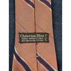 Christian Dior Monsieur Pink Striped Tie Italy Designer Necktie Classic Luxury