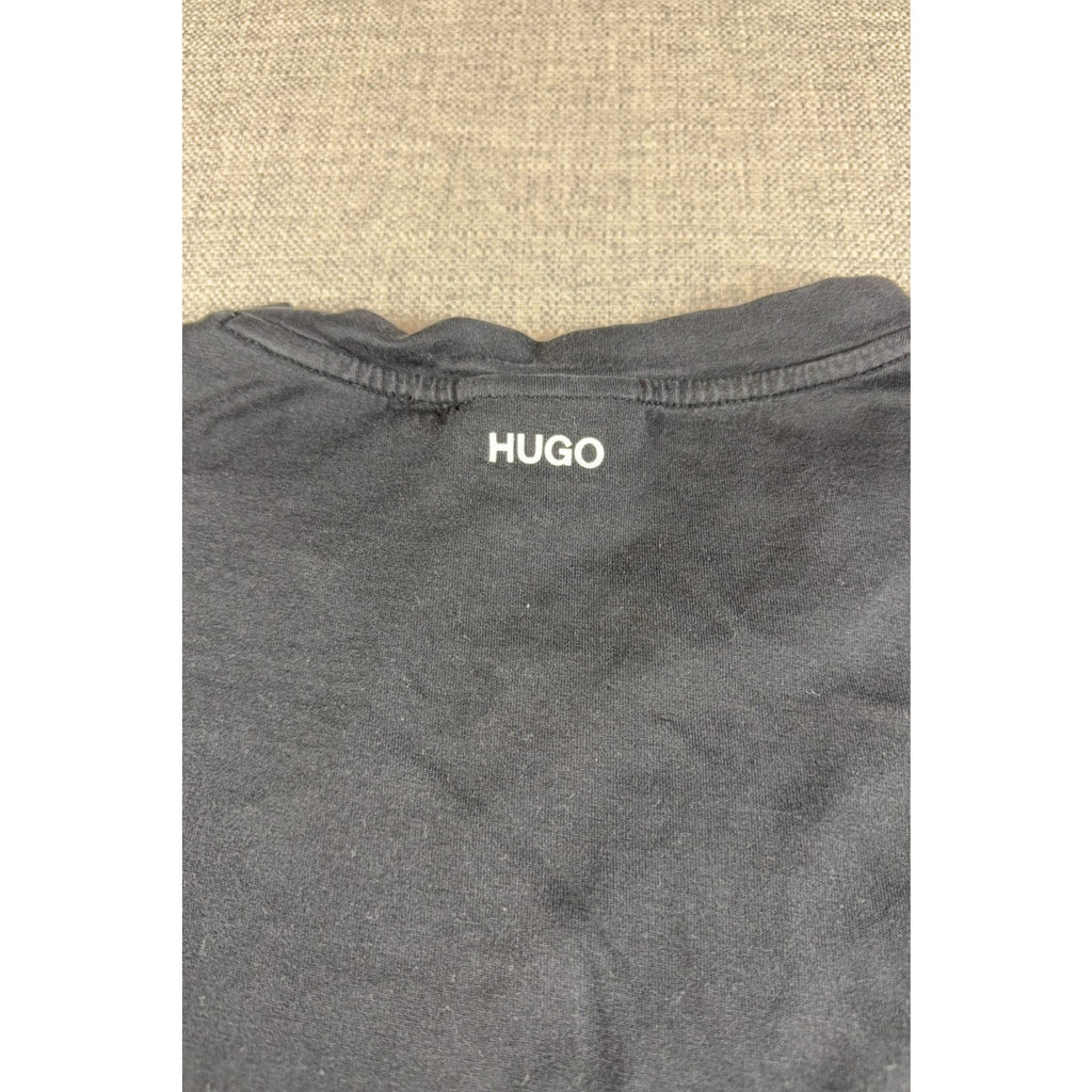 HUGO Hugo Boss Mens Black Graphic T Shirt Skull Circuit Tech Tee Red Label S