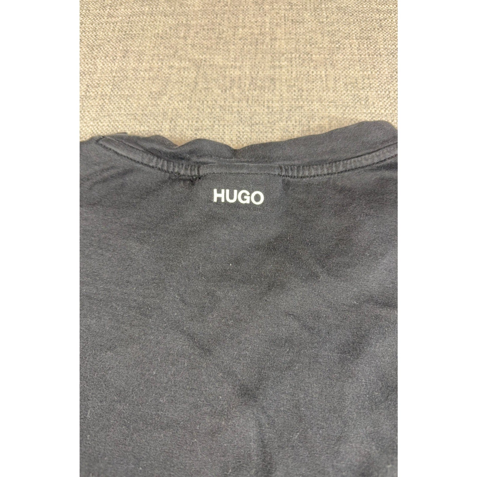 HUGO Hugo Boss Mens Black Graphic T Shirt Skull Circuit Tech Tee Red Label S