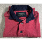 Rodd & Gunn Sports Fit Polo Shirt Mens Large Red Navy Micro Dot Golf Casual