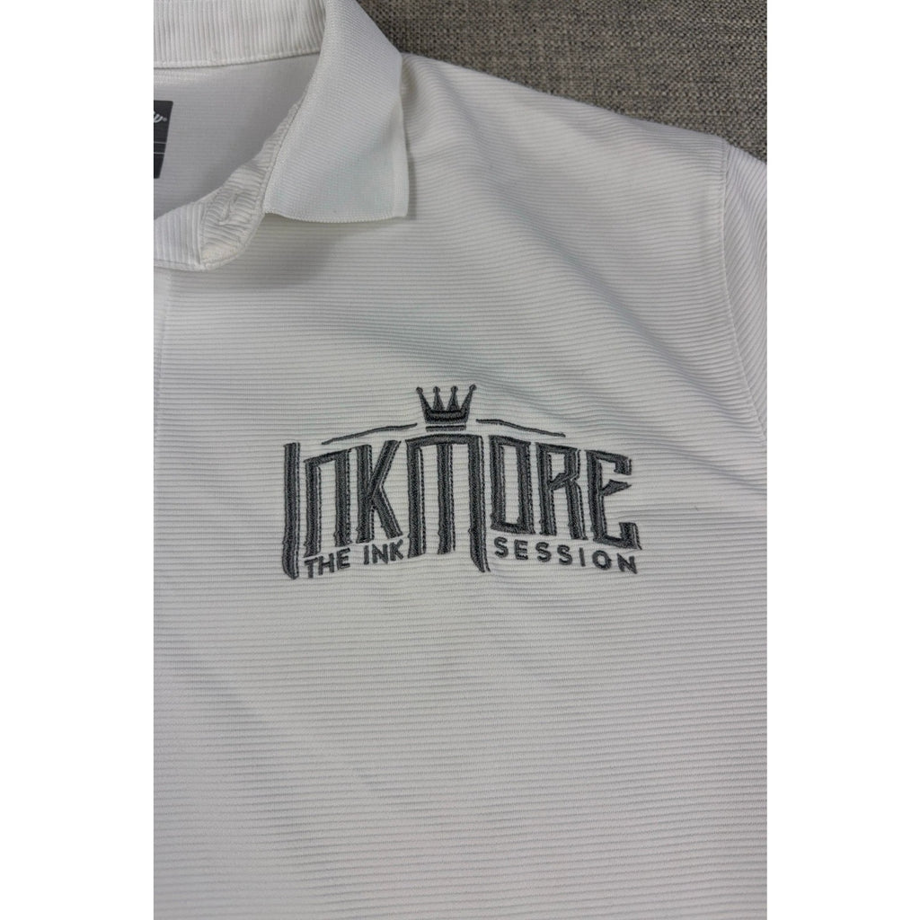Callaway Opti-Dri Golf Polo Mens M White Ink Tour Embroidered Performance Shirt