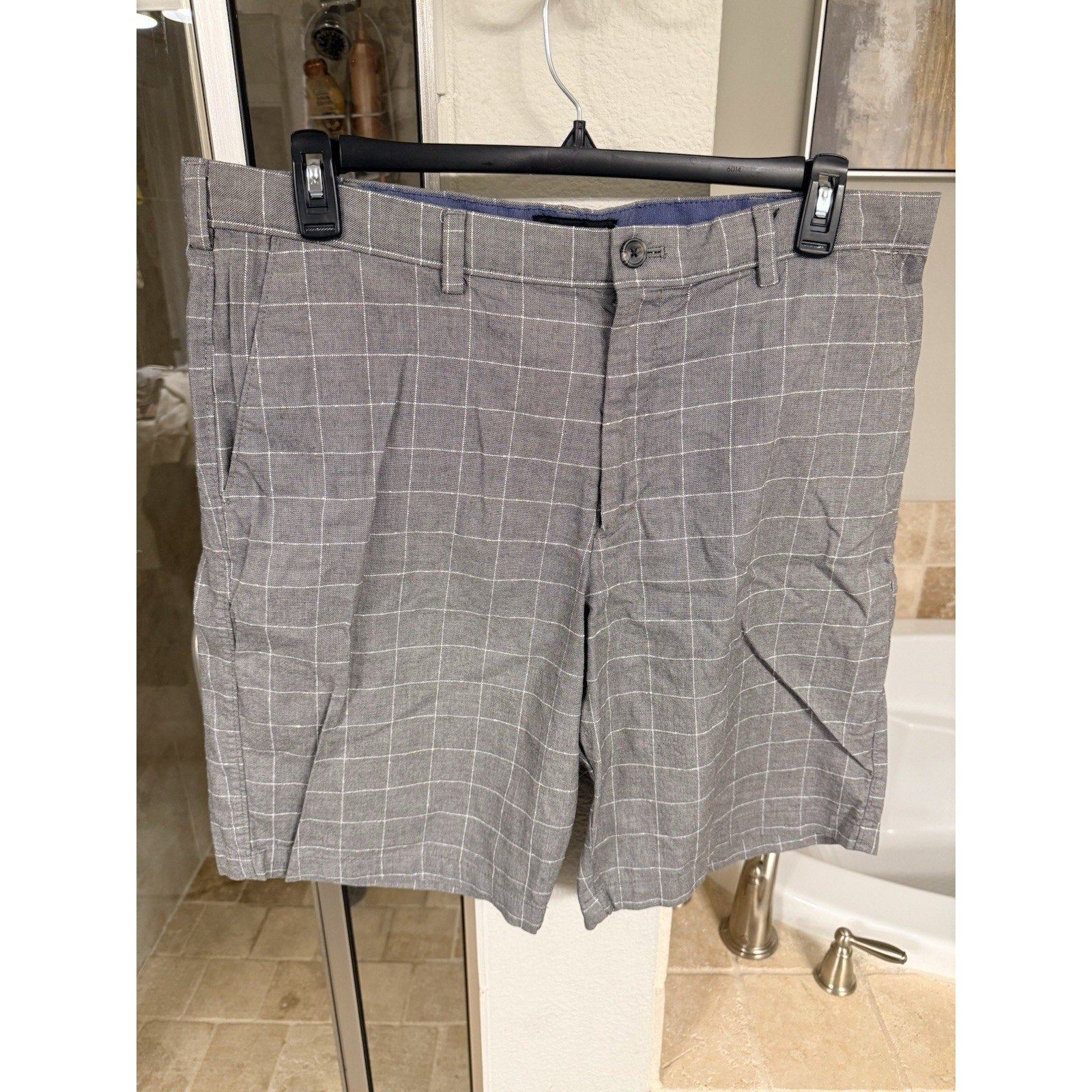 Banana Republic Emerson Shorts Men’s 38 Lot of 2 Blue & Windowpane Casual Golf