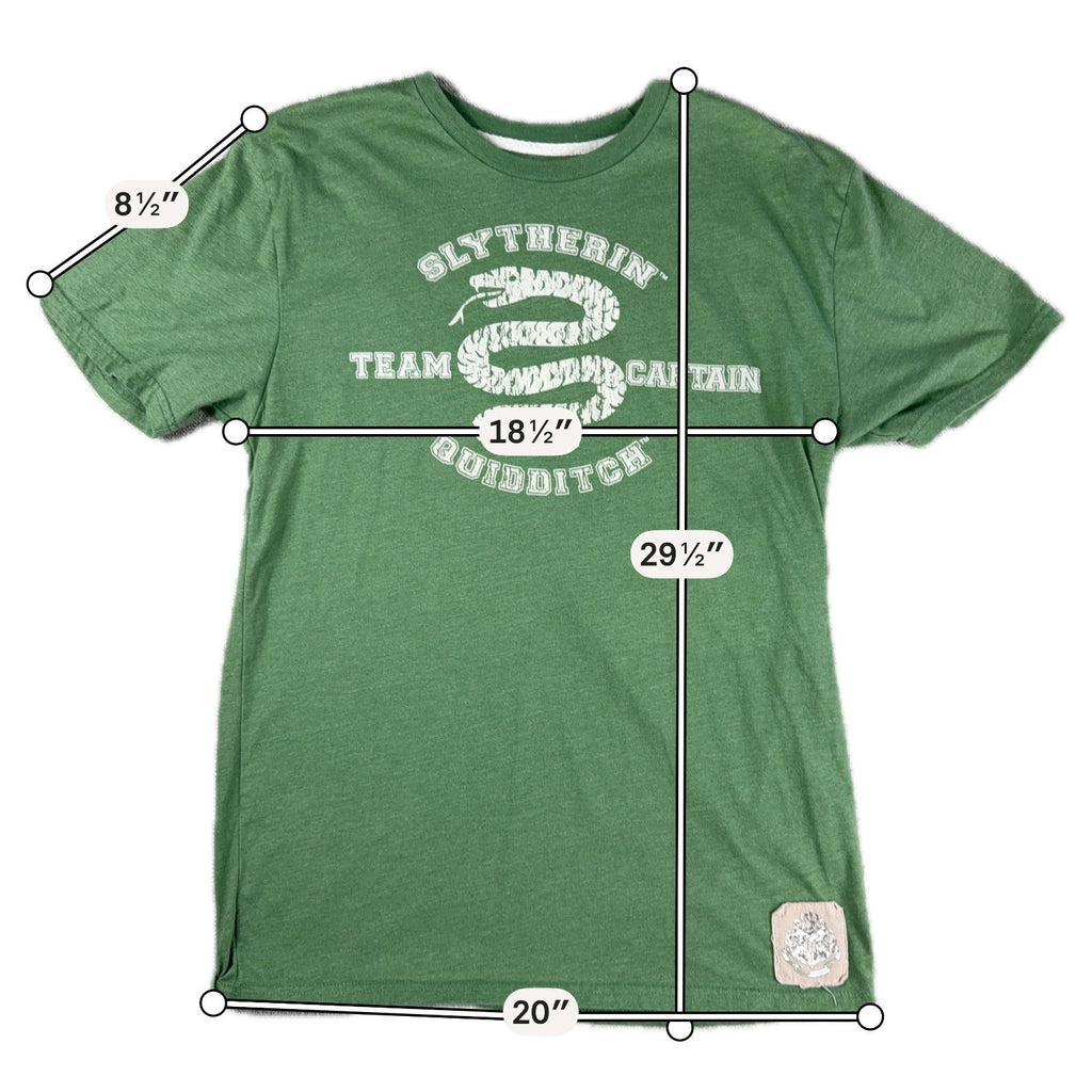 Harry Potter Slytherin Quidditch Team Captain Shirt M Universal Studios Green