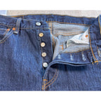 Levi’s 501 Jeans Mens 33x34 Tag 33x32 Actual Made in Egypt Button Fly Denim