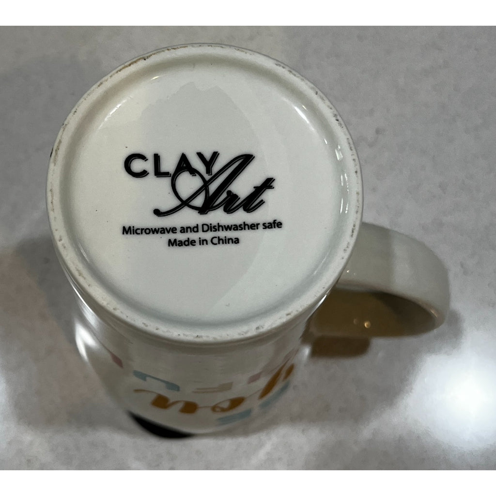 Clay Art Be You Tiful Ceramic Travel Mug With Lid Inspirational Coffee Cup