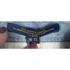 Vintage 90s Tommy Hilfiger Chambray Shirt Mens 16-35 L Hong Kong Crest