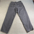 Levis Skateboarding Super Baggy Jeans Mens 30x34 Gray Black Y2K Skater A4298