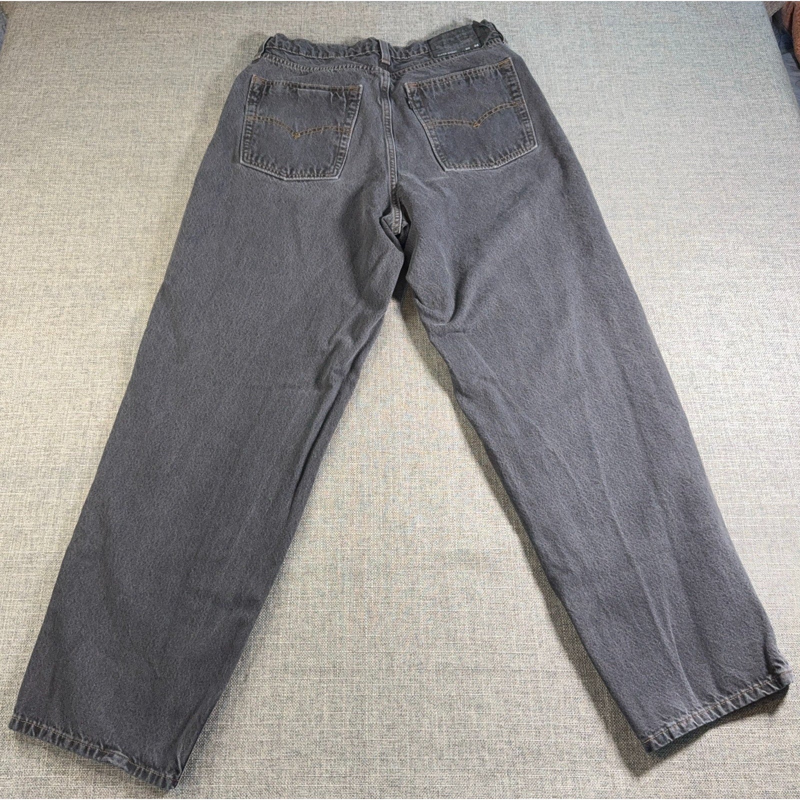 Levis Skateboarding Super Baggy Jeans Mens 30x34 Gray Black Y2K Skater A4298