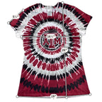 Texas A&M Aggies Tie Dye T Shirt Womens M Maroon Black White NCAA College Tee