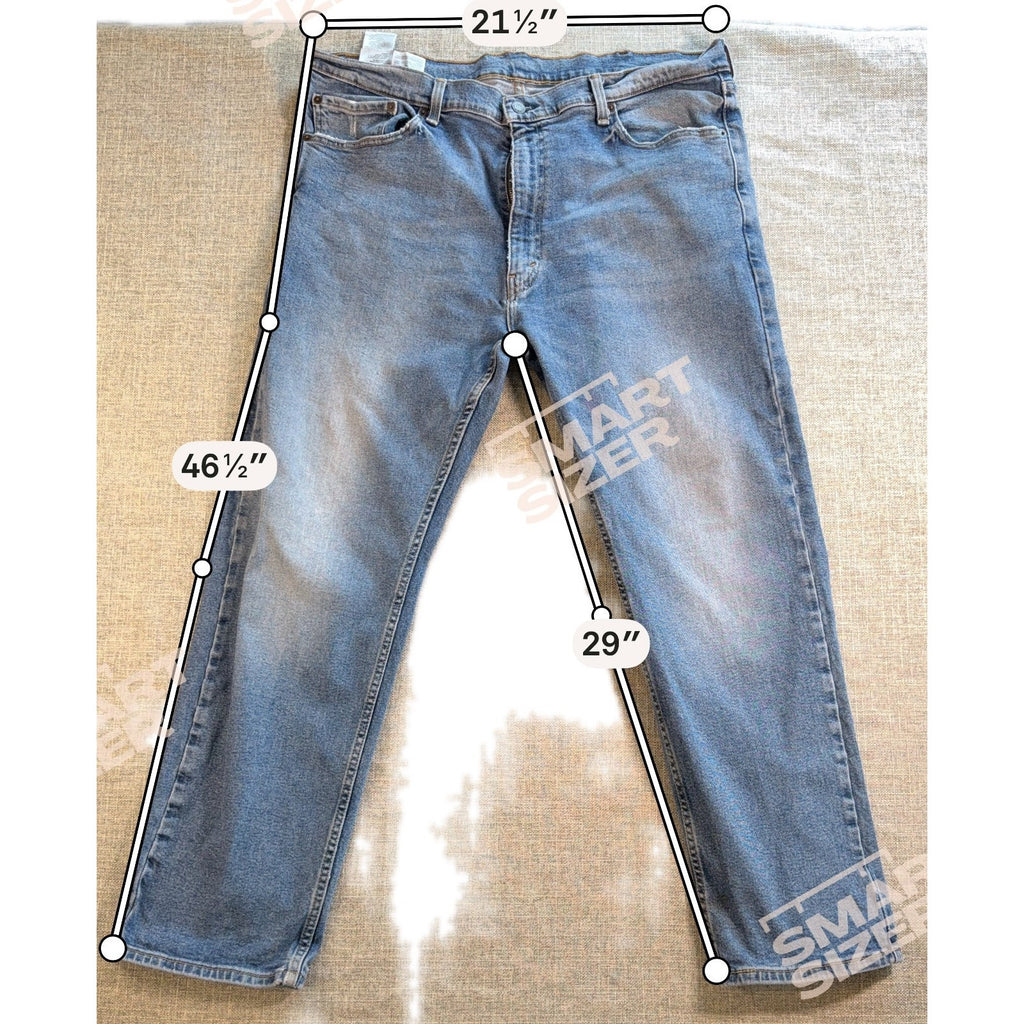 Levi’s 505 Jeans Mens 42x30 Blue Relaxed Straight Denim WaterLess Big Tall
