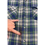 Vintage 1980s Bruce Jenner Plaid Flannel Shacket Mens L Quilted Lined Korea