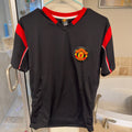 Manchester United Soccer Jersey Mens Small Black Red Football Shirt EPL Fan Top